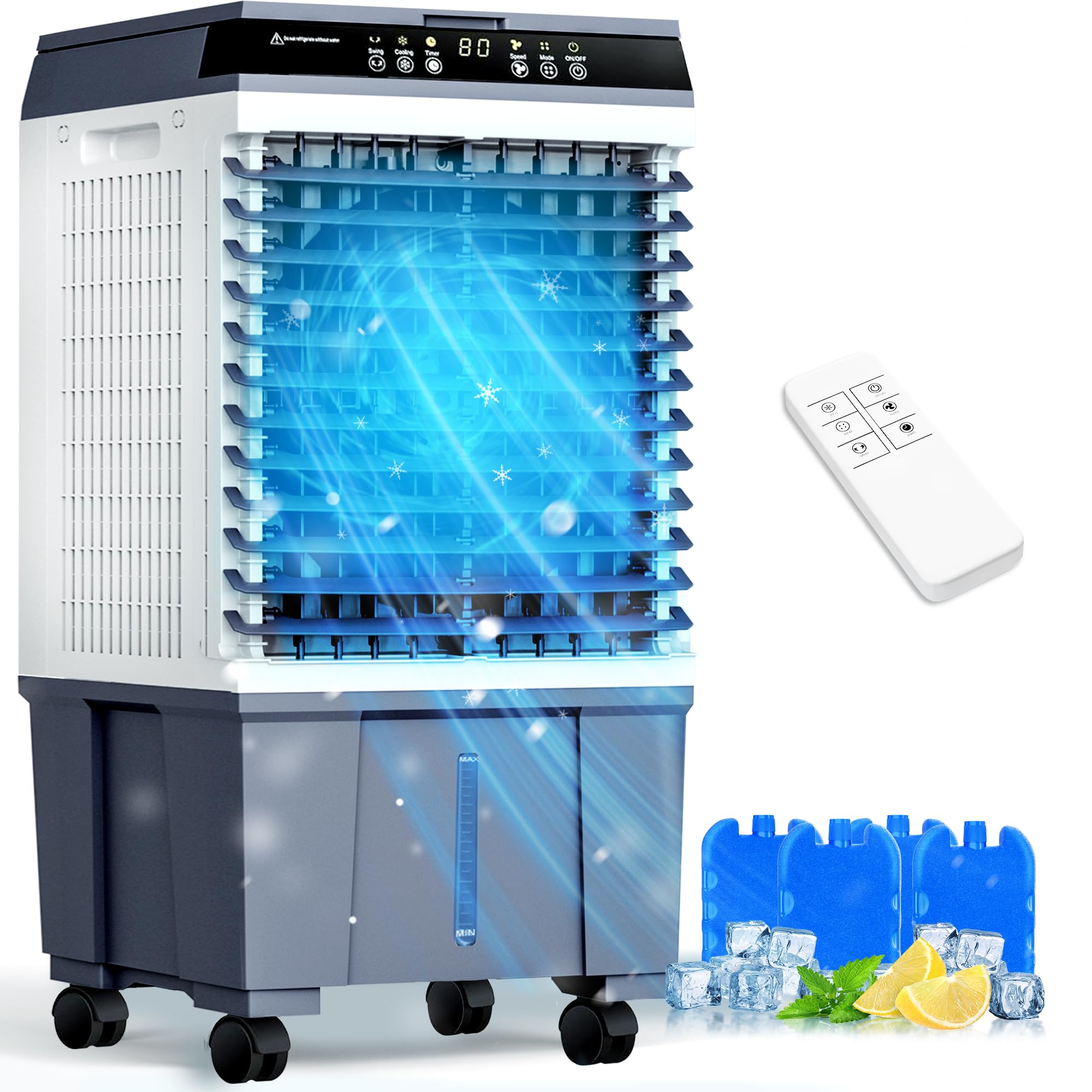 Portable Evaporative Air Cooler, 1800 CFM Swamp Cooler