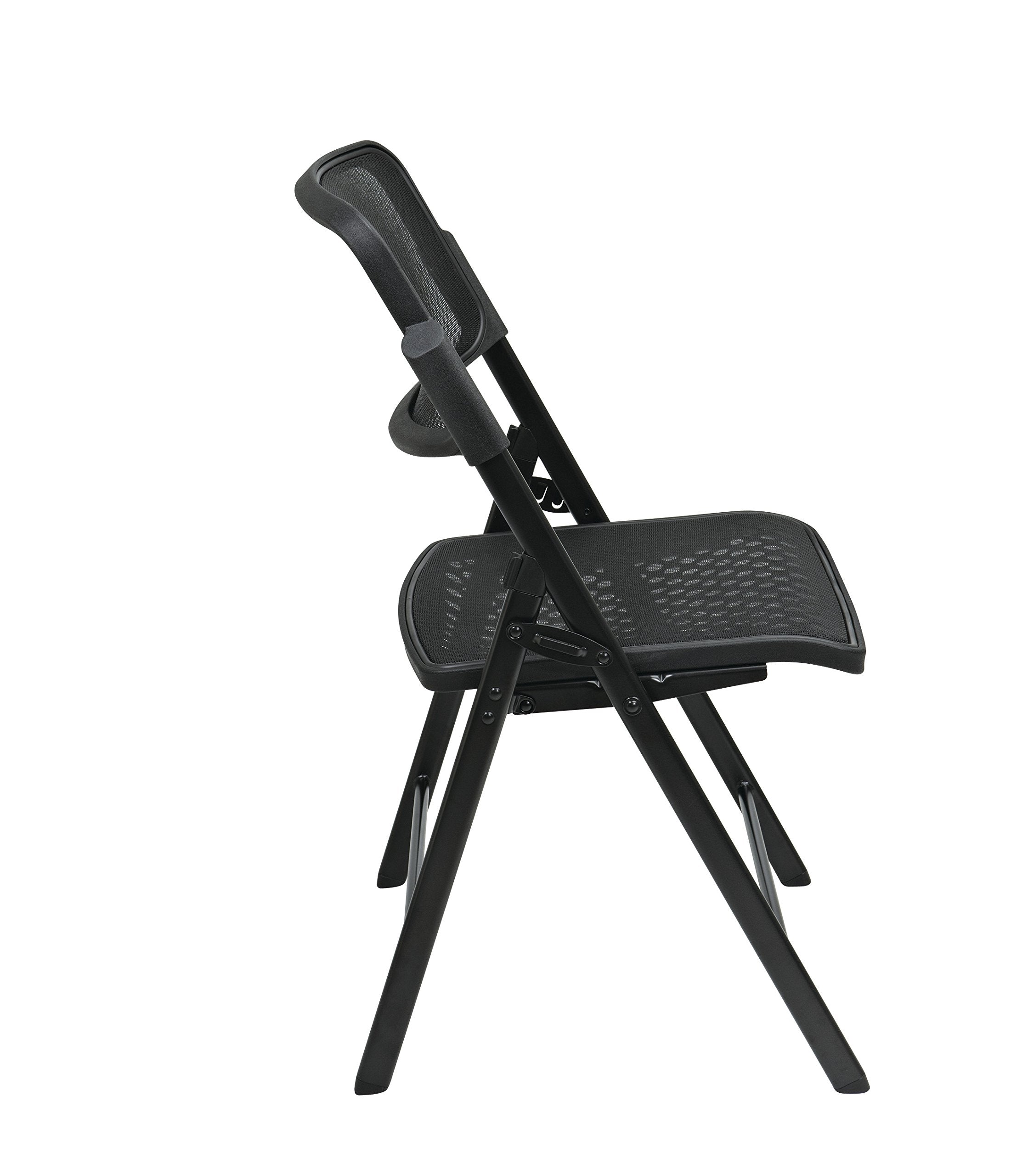 Deluxe Breathable ProGrid Seat and Back Folding Chair 2-Pack