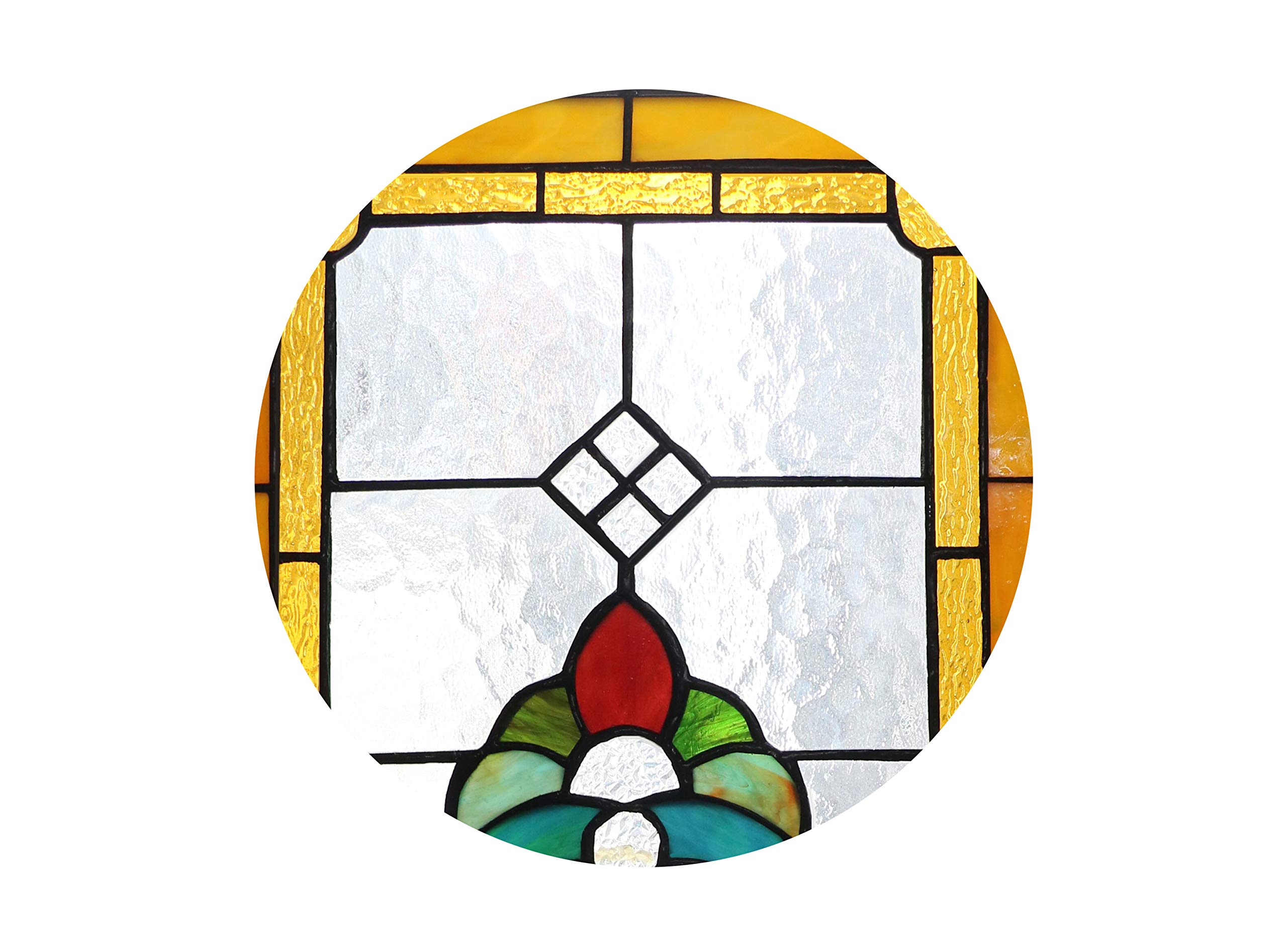 Large Tiffany Style Stained Glass Window Hanging Horizontal Stained Glass