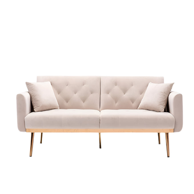 65" Teddy Sofa Couch,Convertible Futon Sofa Bed