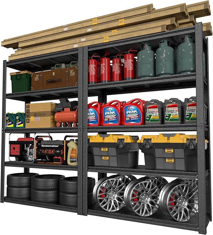 2000LBS Heavy Duty 5-Tier Metal Shelving Unit, 36"x18"x72" Adjustable