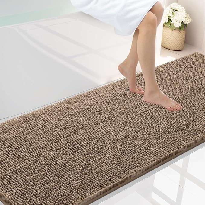 Smiry Luxury Chenille Bath Rug 70''x24'', Extra Soft