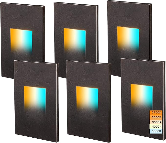 120V Dimmbale 5 Color LED Indoor Outdoor Step Light