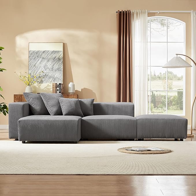 104.72" Sofa Couch, Mid Century Modern Sofa