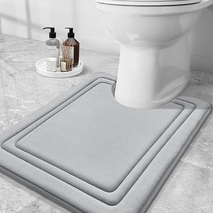 Memory Foam Bath Mat, 60 x 90 cm, Extra Soft Non-Slip Bathroom Rug