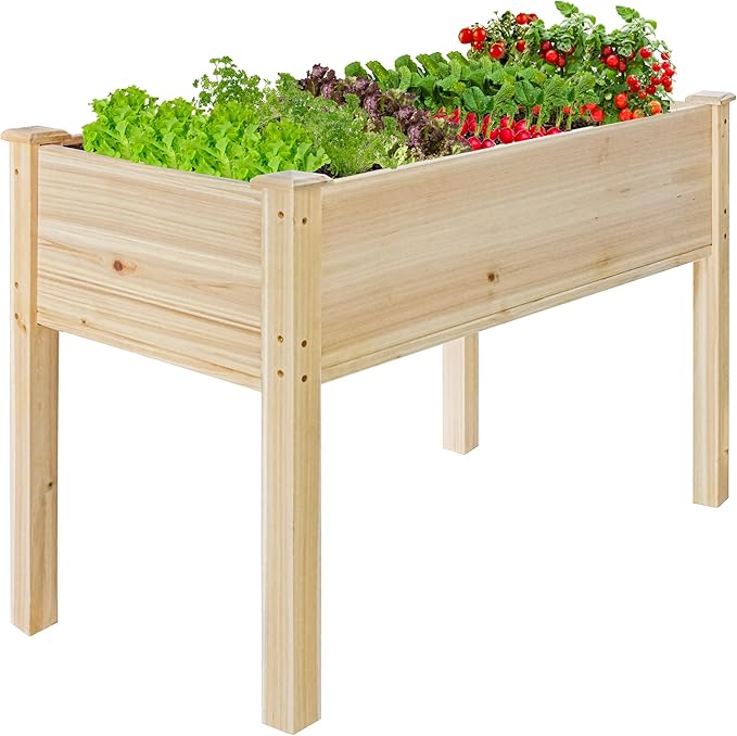 Raised Garden Bed Outdoor Planter Box with Legs for Herbs, Vegetables, Flowers, Great