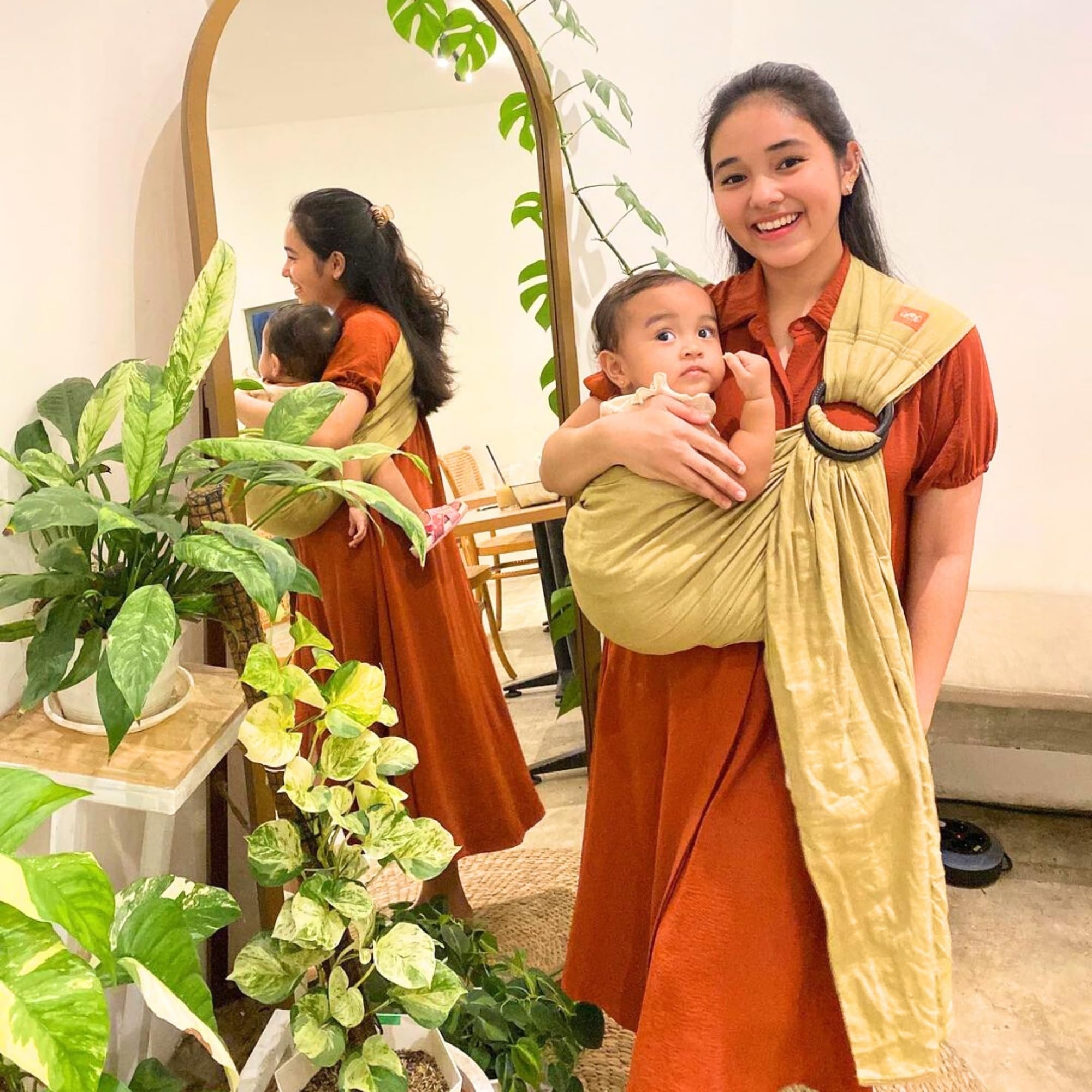 Baby Ring Sling Carrier - Newborn and Toddler Sling (Supports up to 154lbs)