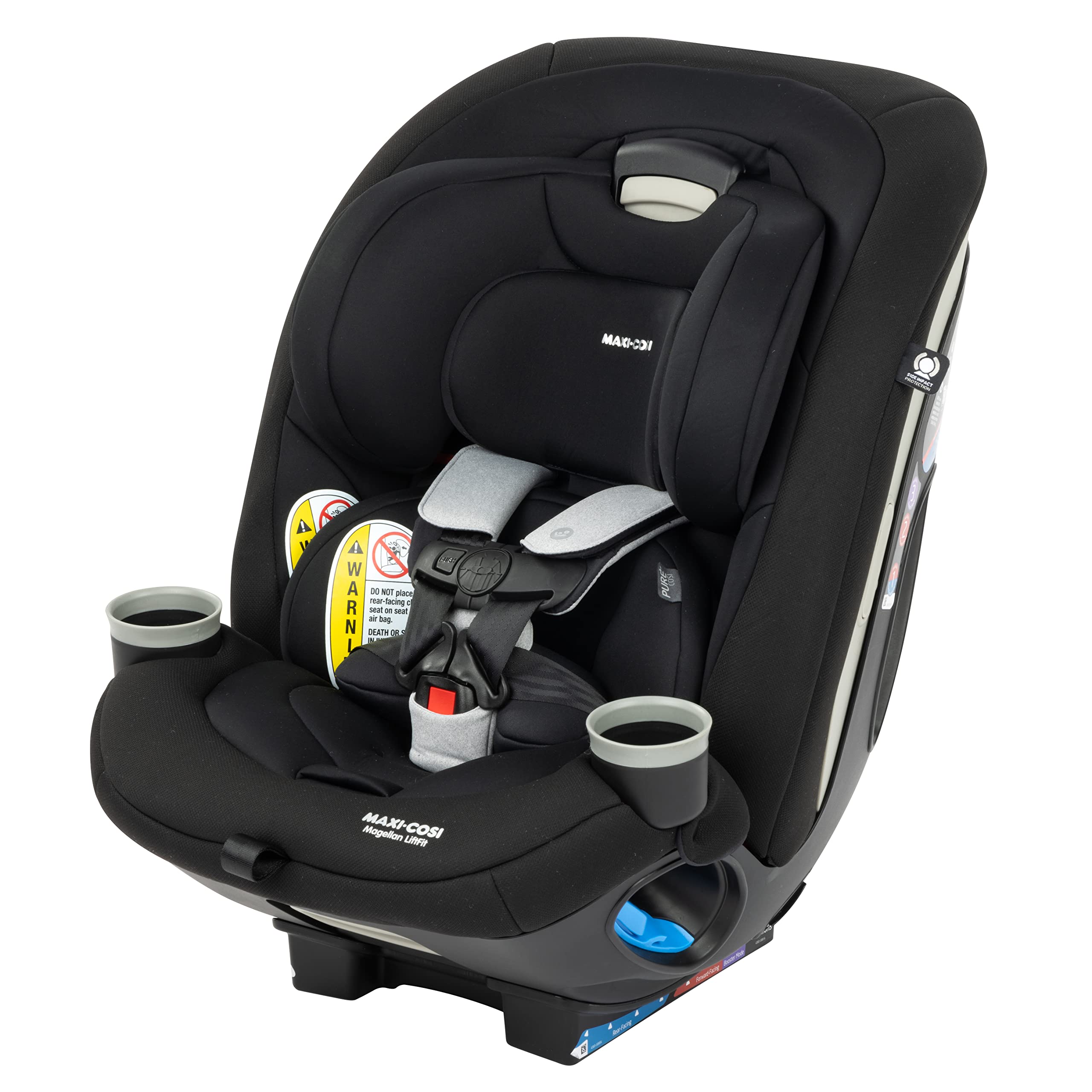Maxi-Cosi Magellan LiftFit Convertible Car Seat, 5-in-1, Converts from Rear Facing Car Seat to Forward Facing Car Seat and Booster Car Seat, (5-100 lbs), From Birth to 10 Years, Essential Black