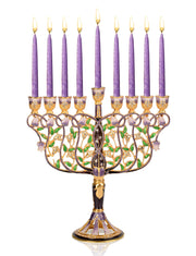 Tree of Life Hanukkah Menorah, Fits All Standard Chanukah Candles