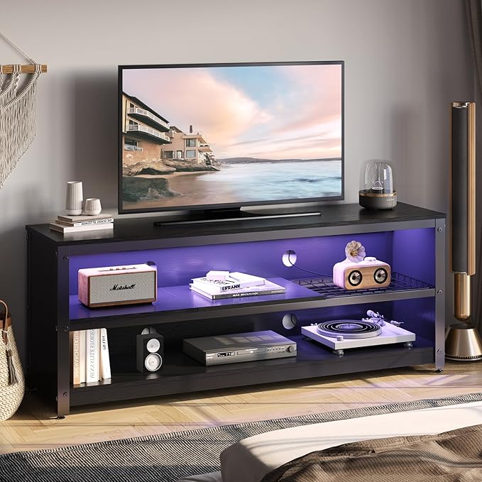 LED TV Stand for 55/60 Inch TVs, Gaming Entertainment Center ,living room