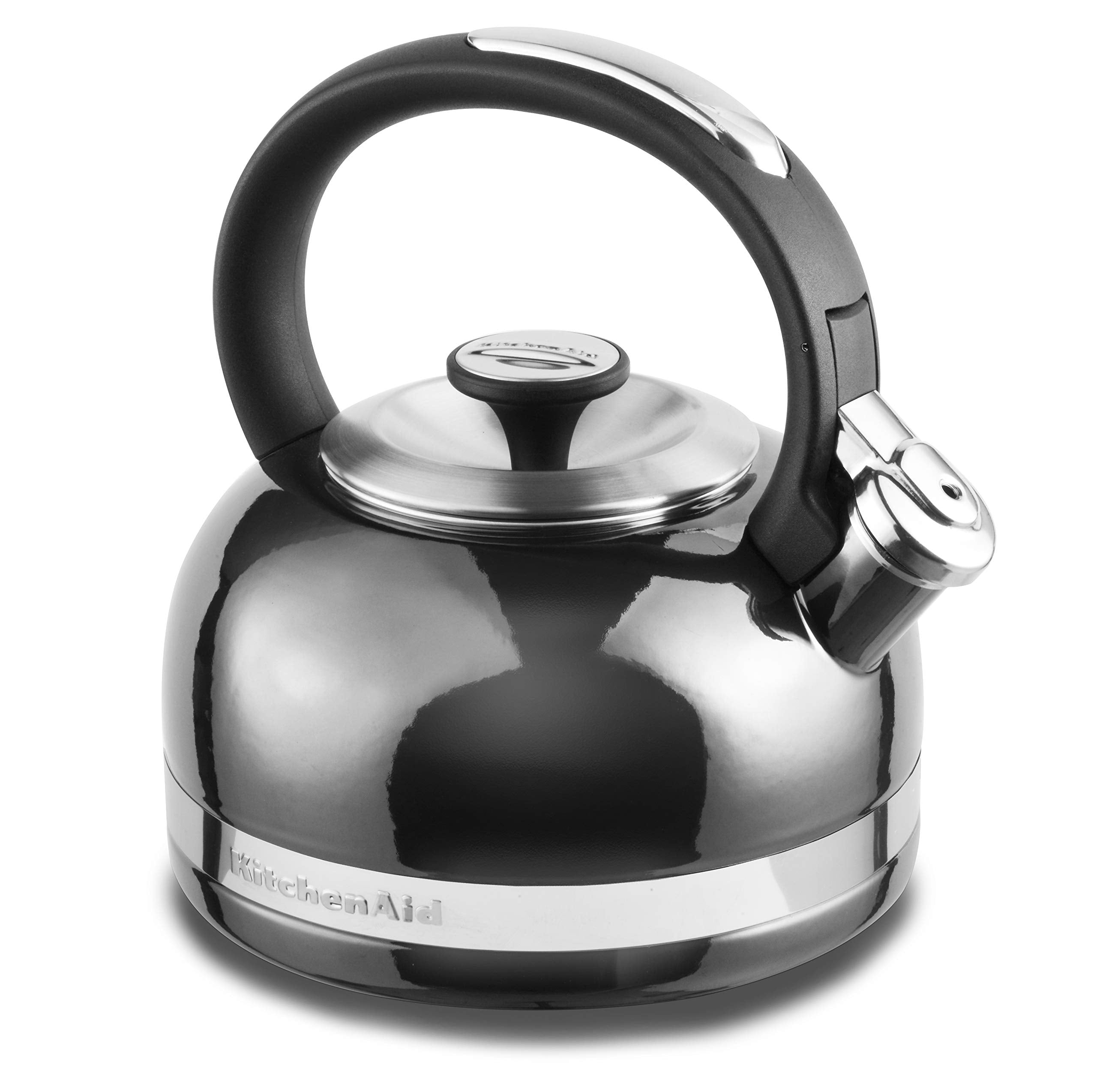 2.0-Quart Full Handle and Trim Band Stovetop Kettle, 2 Qt, Pyrite