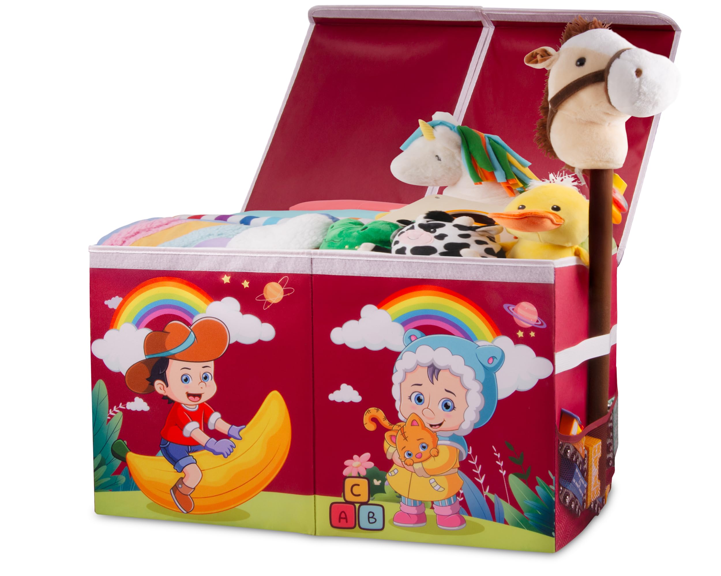 Toy Storage Chest, Foldable & Sturdy Toy Storage Box, Baby Toys Storage Organizer