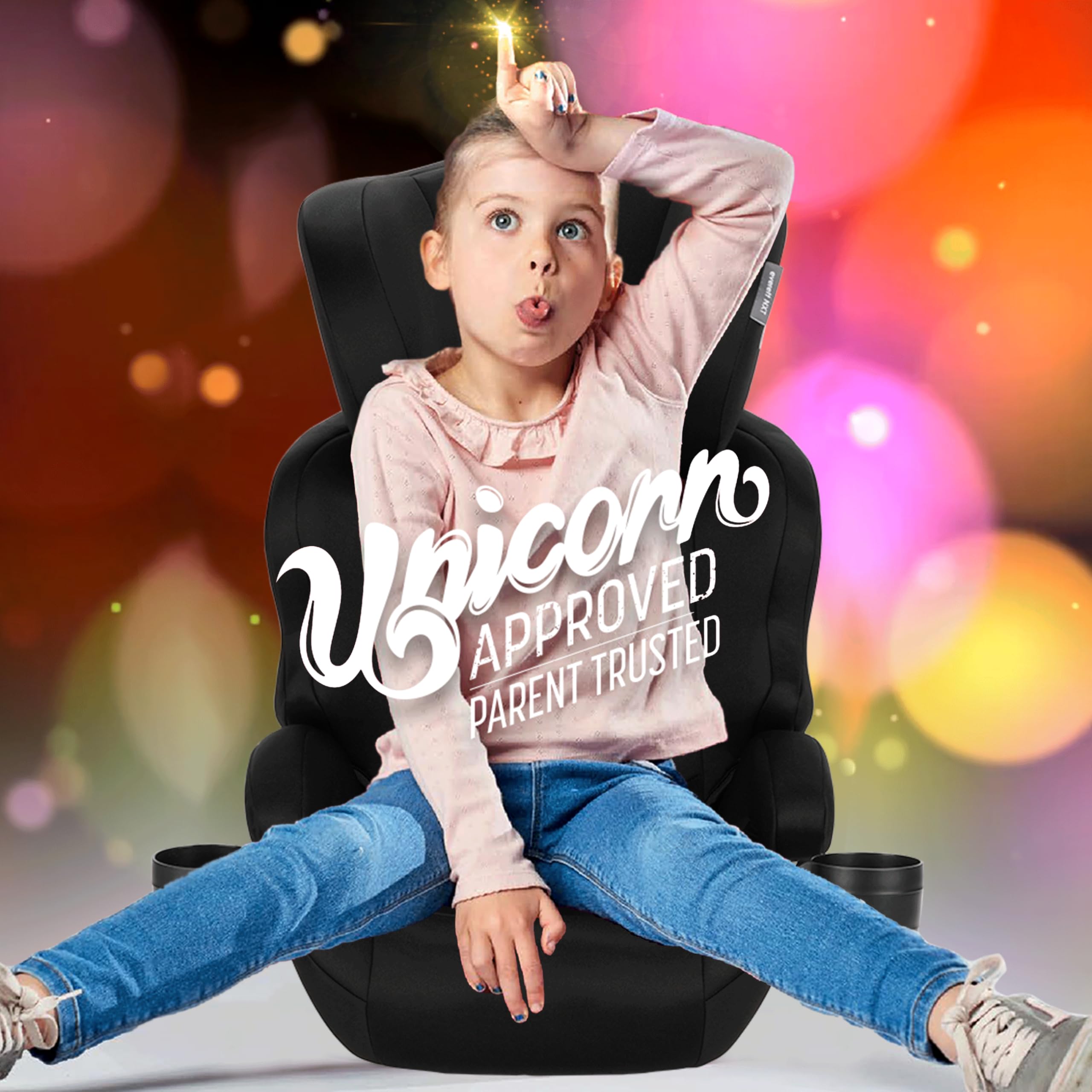 Diono Everett NXT High Back Booster Car Seat with Rigid Latch, Lightweight Slim Fit Design, 8 Years 1 Booster Seat, Black