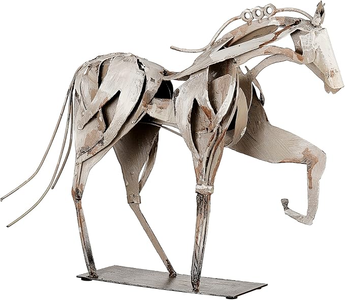 Metal Horse Statue Decor, Handmade Strong Modern Horse Sculpture Handicraft