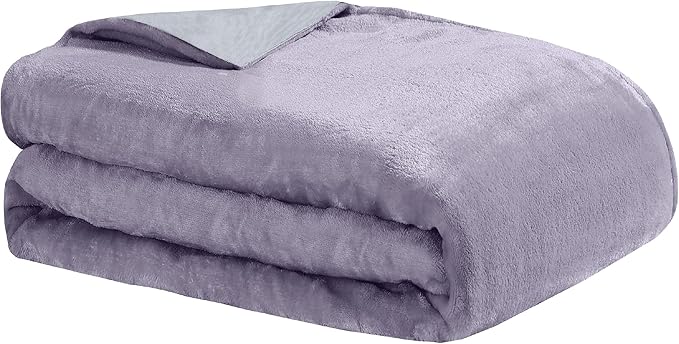 Lab Amethyst and Quartz Crystal Cooling Reversible Weighted Blanket