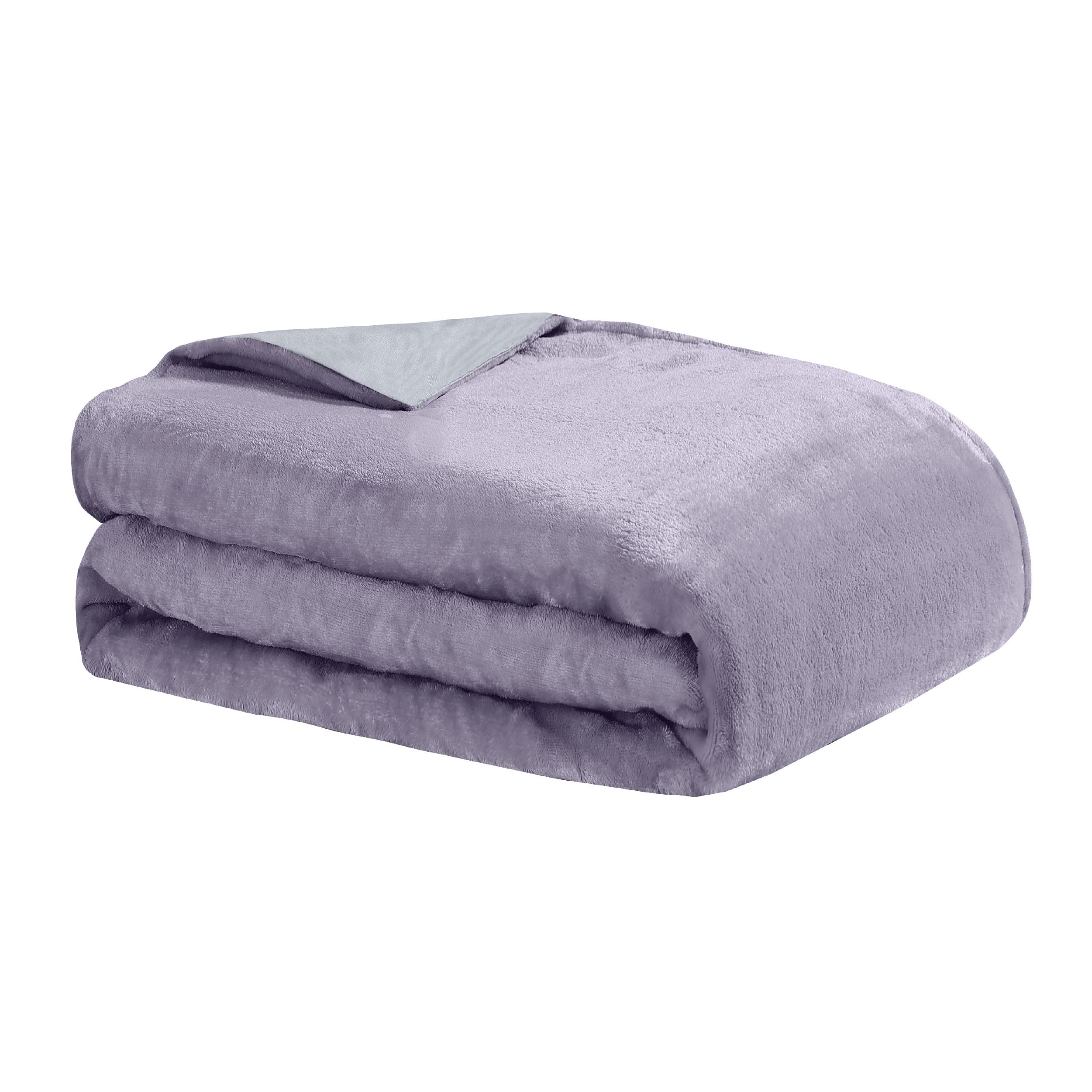 Lab Amethyst and Quartz Crystal Cooling Reversible Weighted Blanket