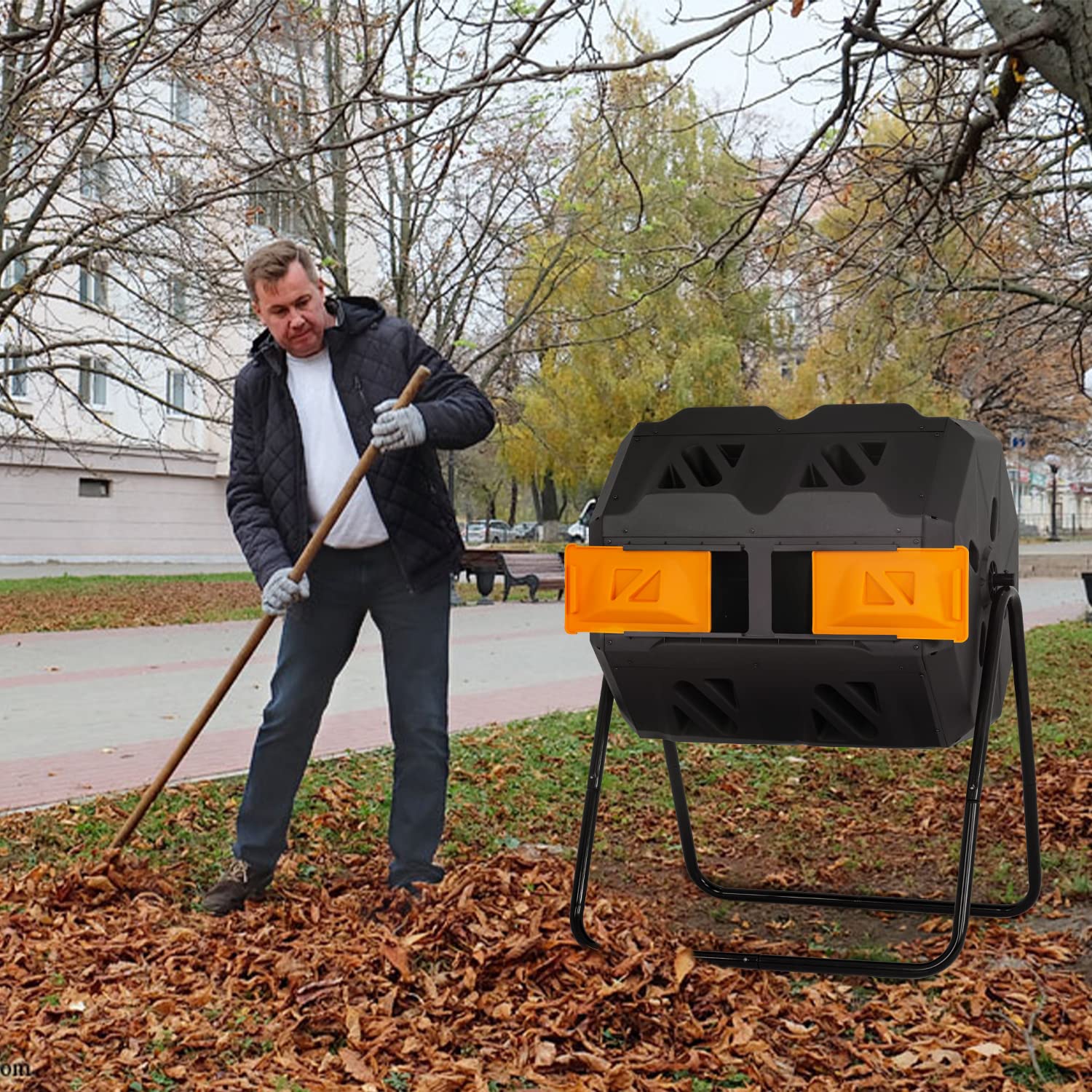 Composting Bins 43 Gallon Outdoor Tumbling Compost Bin Compost Tumbler Bucket