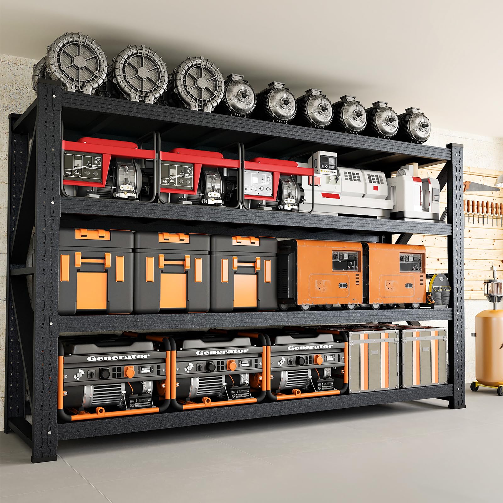 5000LBS Storage Shelves,71" W Garage Shelving Heavy Duty Metal Adjustable Garage