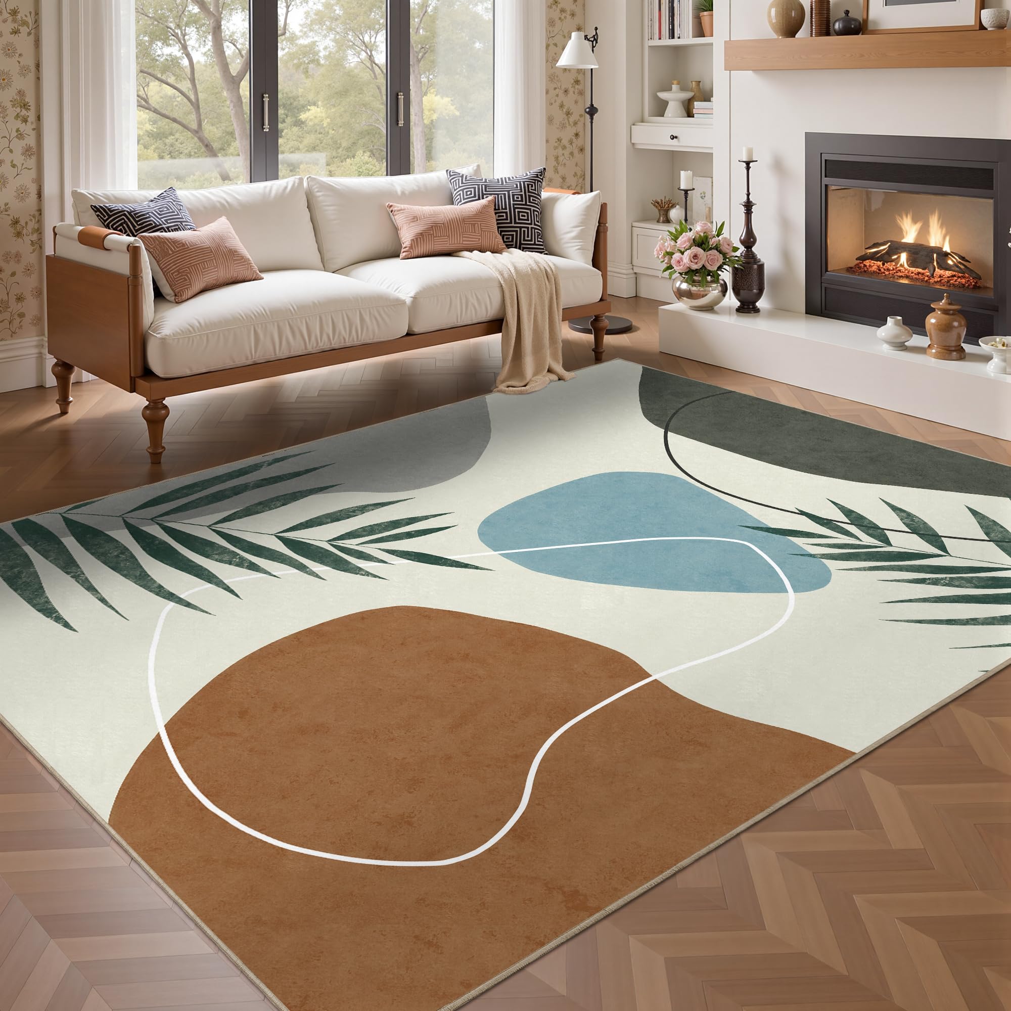 Indoor Outdoor Area Rug, Mid Century Outdoor Patio Rug