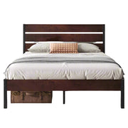 Queen Bed Frame with Headboard and Footboard, with Under Bed Storage