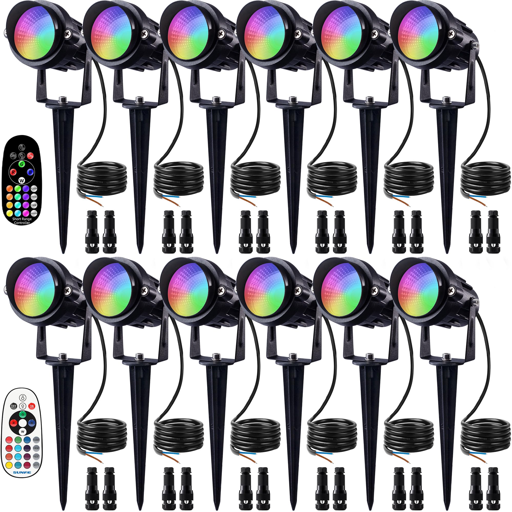 Low Voltage Landscape Lights Color Changing 12W LED Landscape Lighting Outdoor