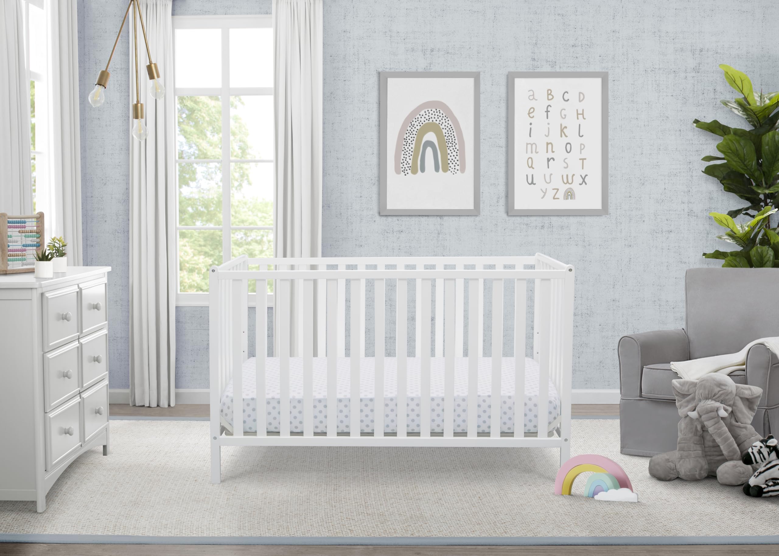 Heartland 4-in-1 Convertible Crib - Greenguard Gold Certified, Bianca White