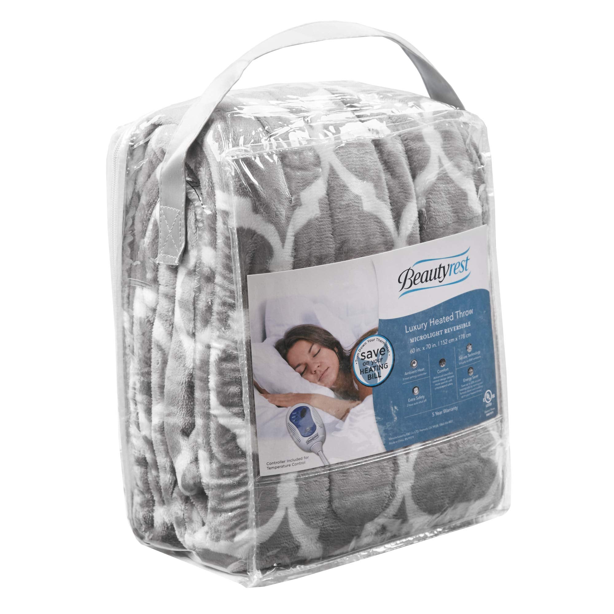 Printed Plush Electric Blanket for Cold Weather, Fast Heating