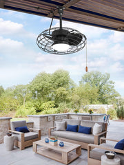 Outdoor Ceiling Fans with Light for Patios,Waterproof Gazebo Fan