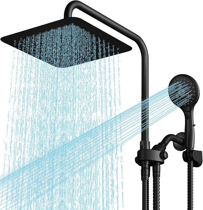 10 Inch Big Square Rain/Rainfall Shower Head with Adjustable Height