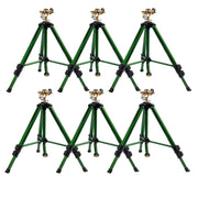 6 Pack Extra Tall Lawn Sprinklers, Heavy Duty Tripod Sprinklers with Brass Sprinkler Head