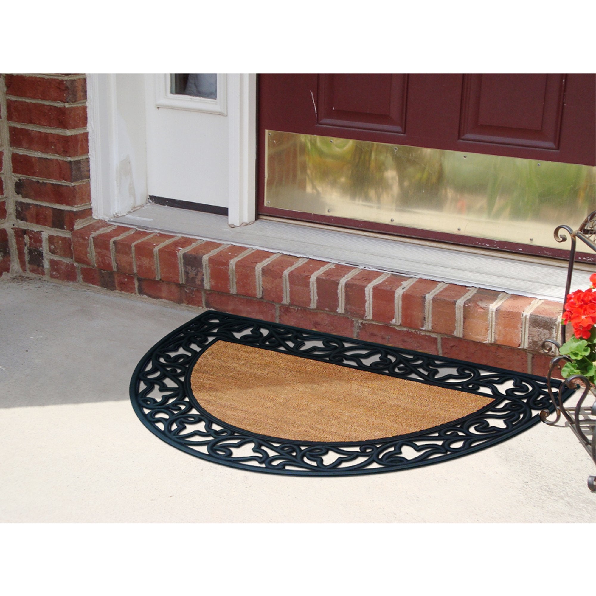 18022 Rubber Coir Doormat Acanthus, Plain - 22" x 36"