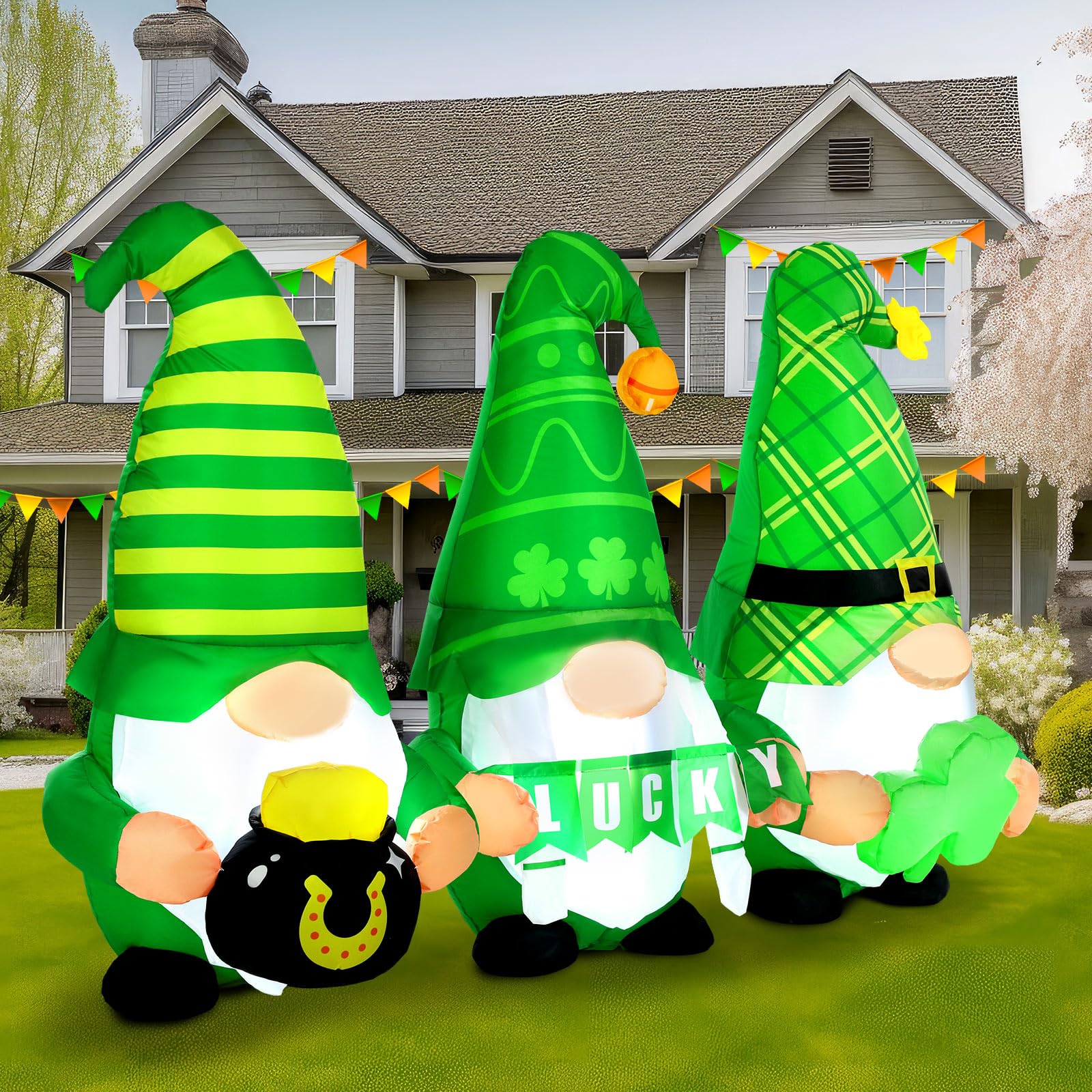 6ft St Patricks Day Inflatables Outdoor Decorations