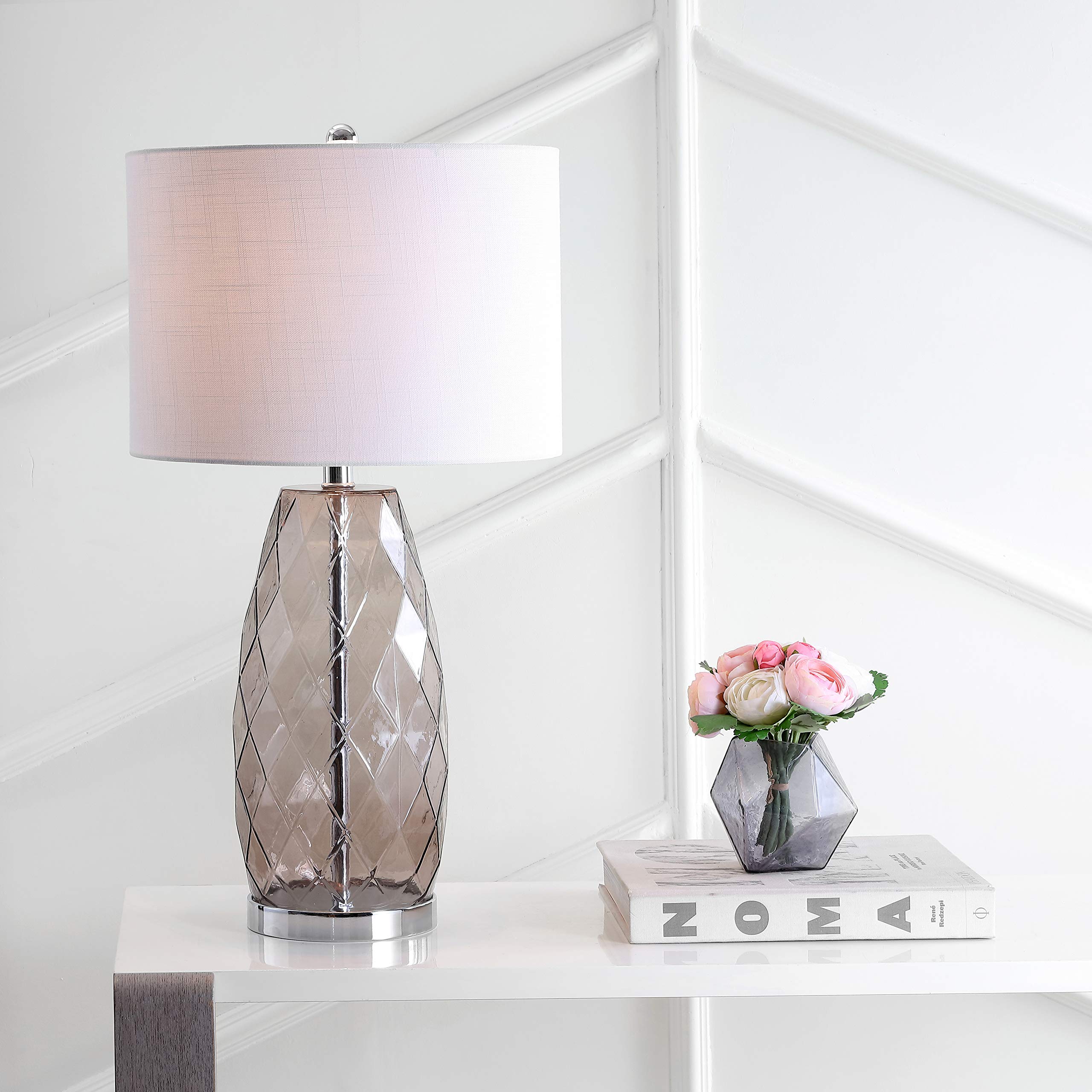 4009A Juliette 26.5" Glass/Metal LED Table Lamp Contemporary Transitional
