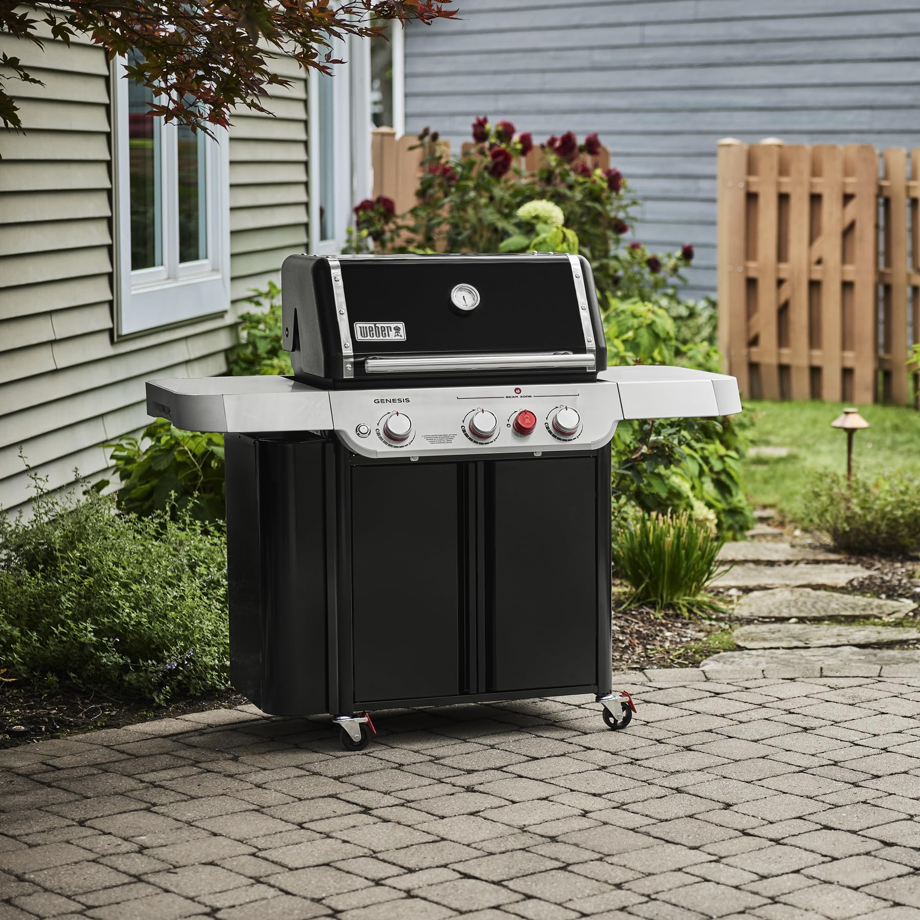 Genesis E-330 Liquid Propane Gas Grill for Outdoor Grilling, 3 Burners, Black