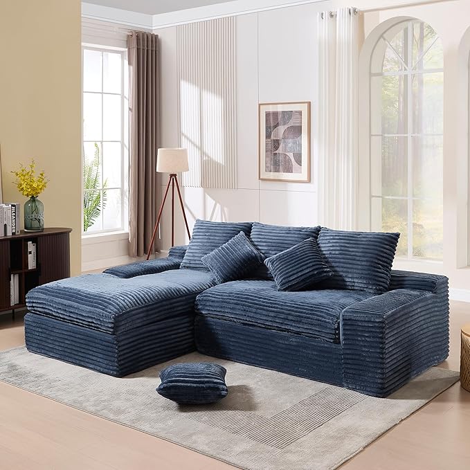 99" Cloud Modular Sectional Couch,L-Shape Sofa Couch with Deep Seat