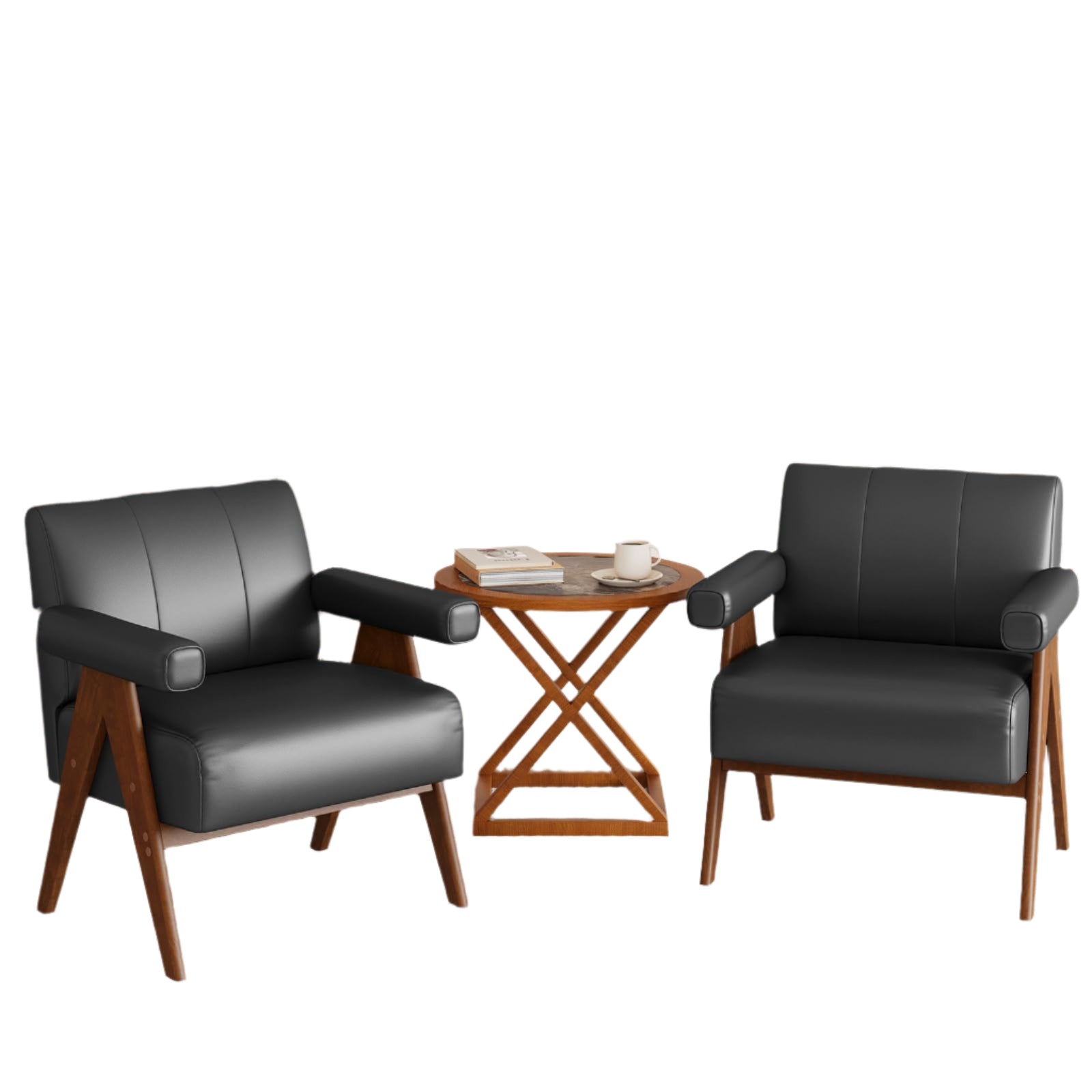 Mid Century Modern Accent Chair Set of 2