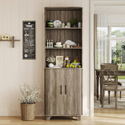 Kitchen Pantry Cabinet, 69” Tall Storage Cabinet with 2 Door and 3 Open Drawers