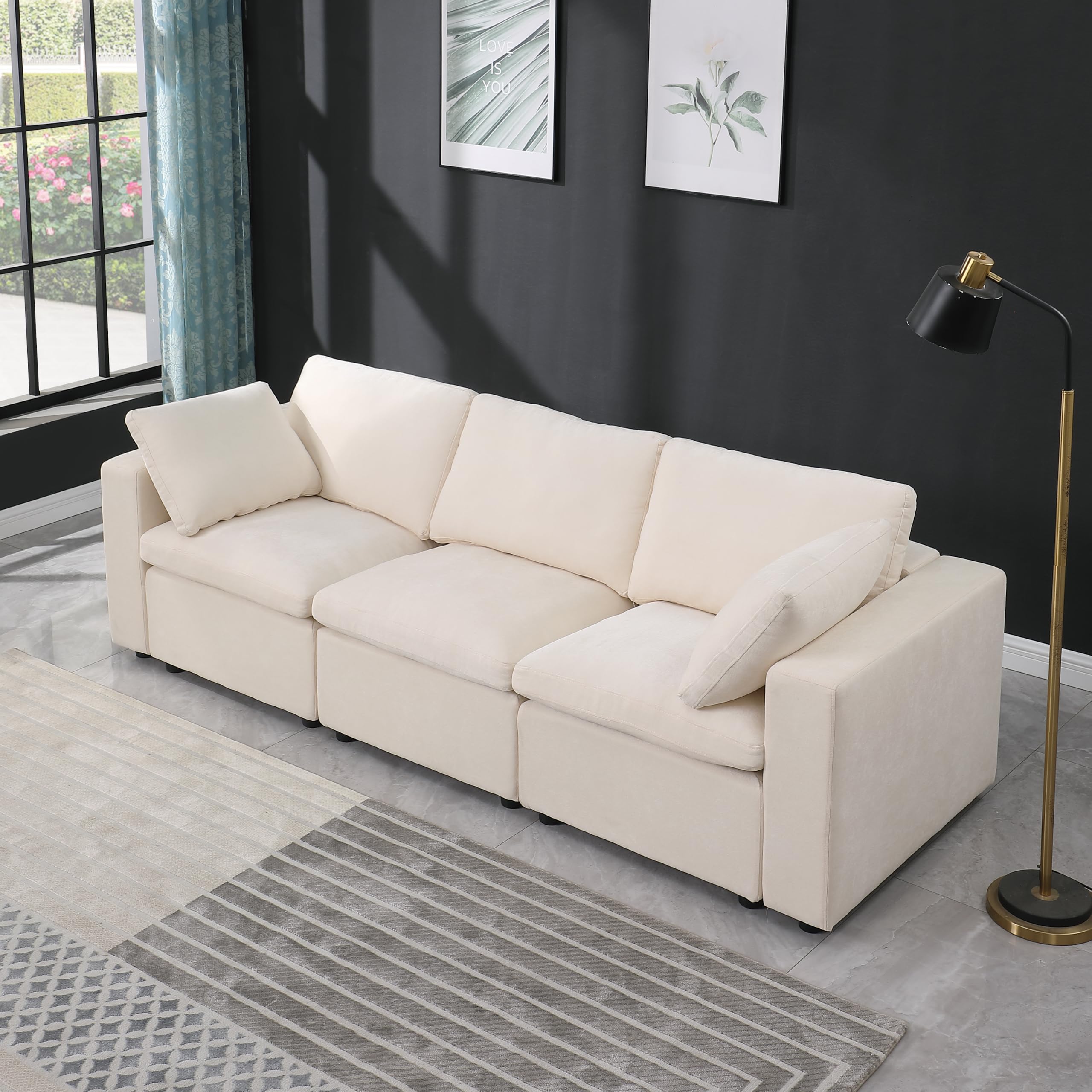 3 Seater Convertible Modular Sectional Sofa