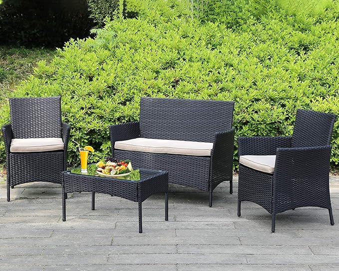 Outdoor Indoor Use Rattan Chairs Wicker Patio Furniture Sets