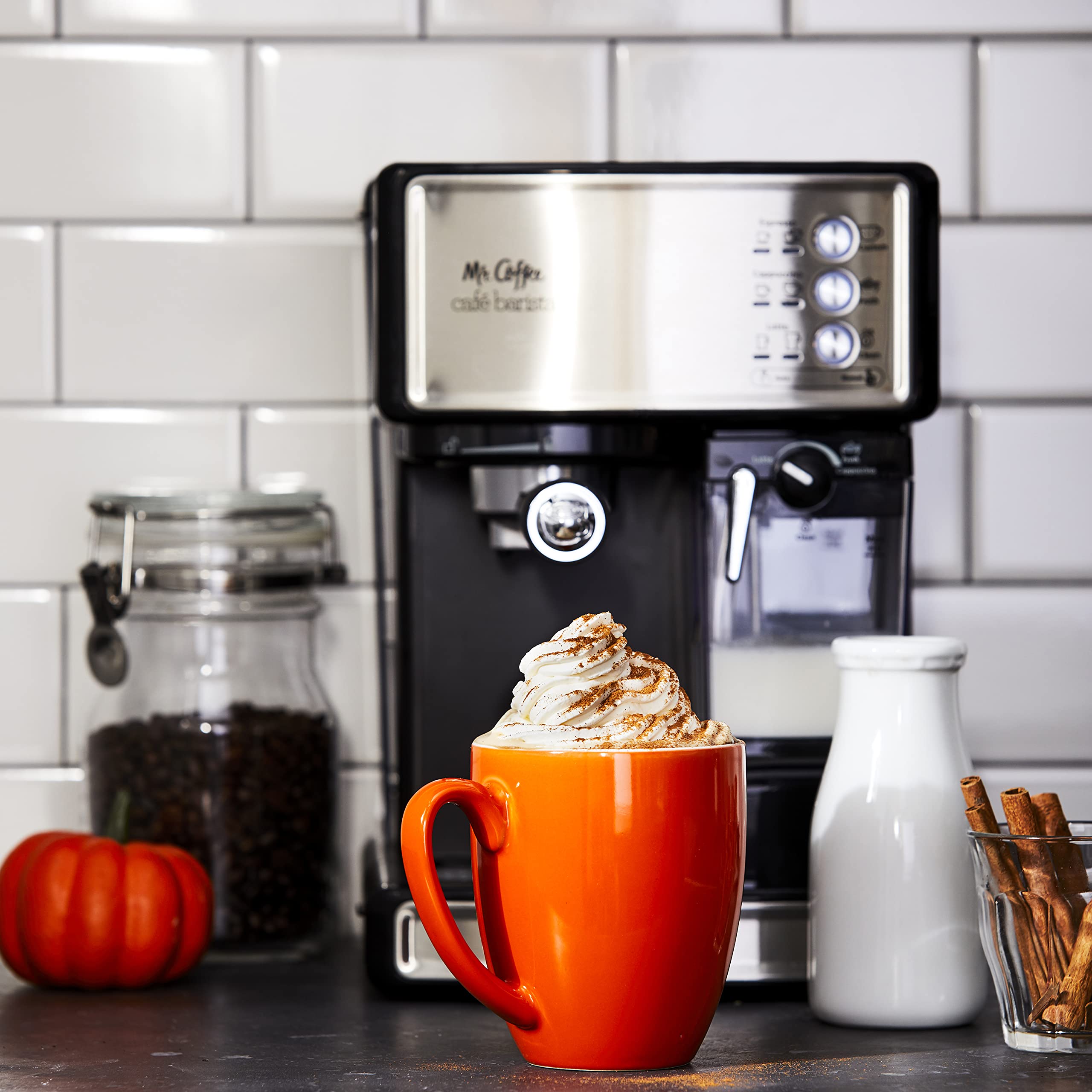 Espresso and Cappuccino Machine Stainless Steel Programmable Coffee Maker
