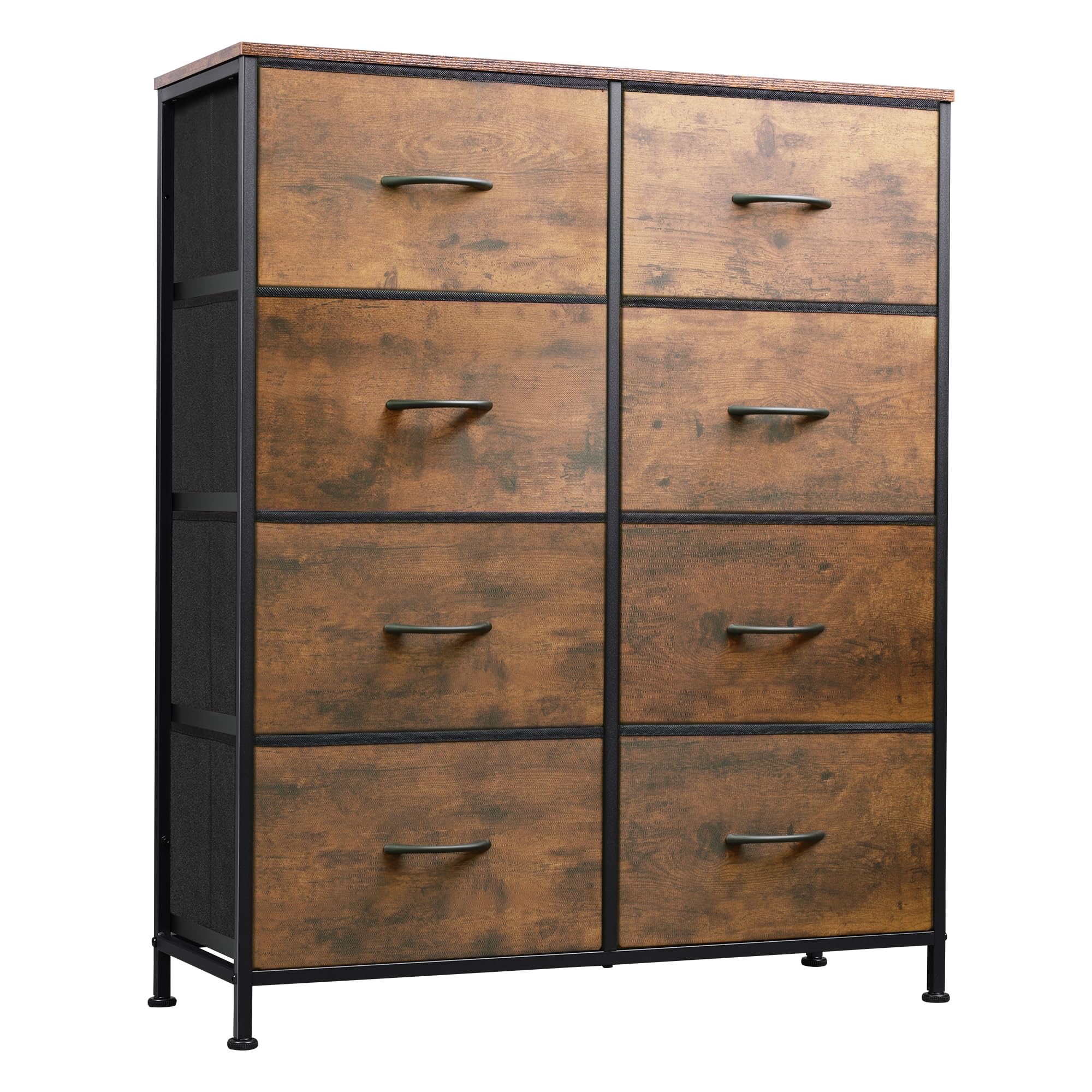 Fabric Dresser for Bedroom, Tall Dresser with 8 Drawers, Storage Tower with Fabric Bins