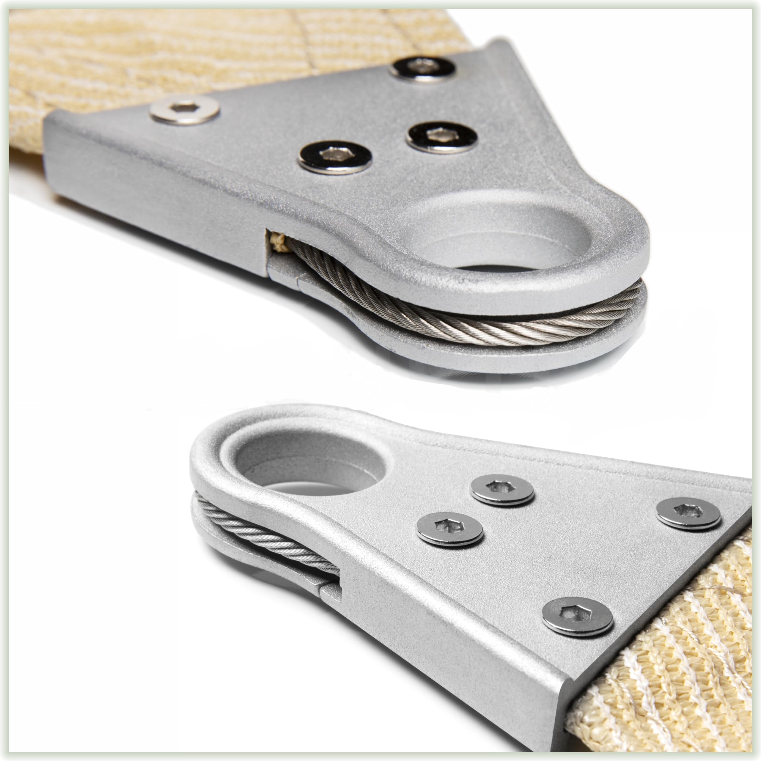 Super Ring 16' x 20' Beige Rectangle Sun Shade Sail, Commercial Grade UPF50 Canopy