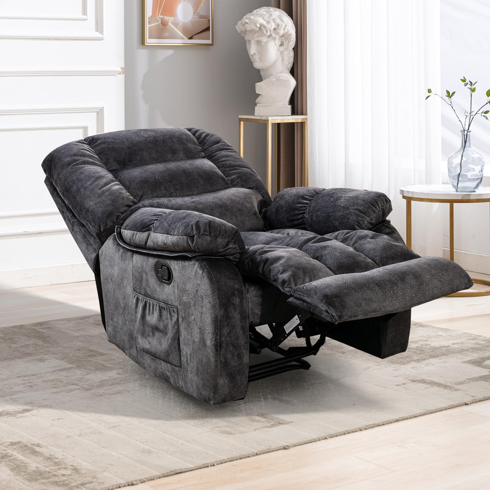 Manual Recliner Chair with Massage & Heating