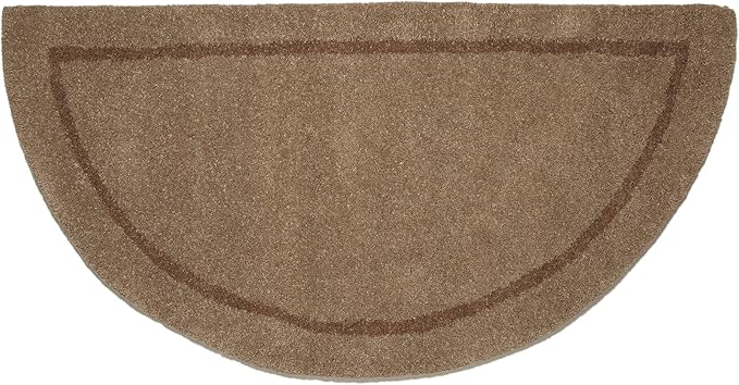 Beige Hand Tufted 100% Wool Hearth Rug - Protects Floor from Heat