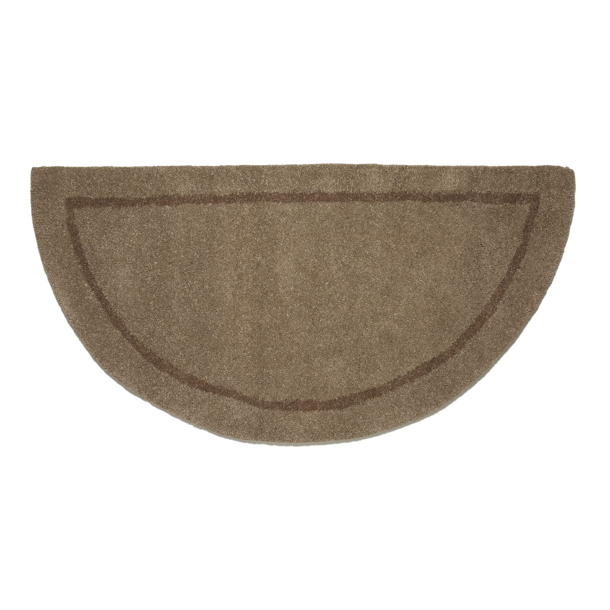 Beige Hand Tufted 100% Wool Hearth Rug - Protects Floor from Heat