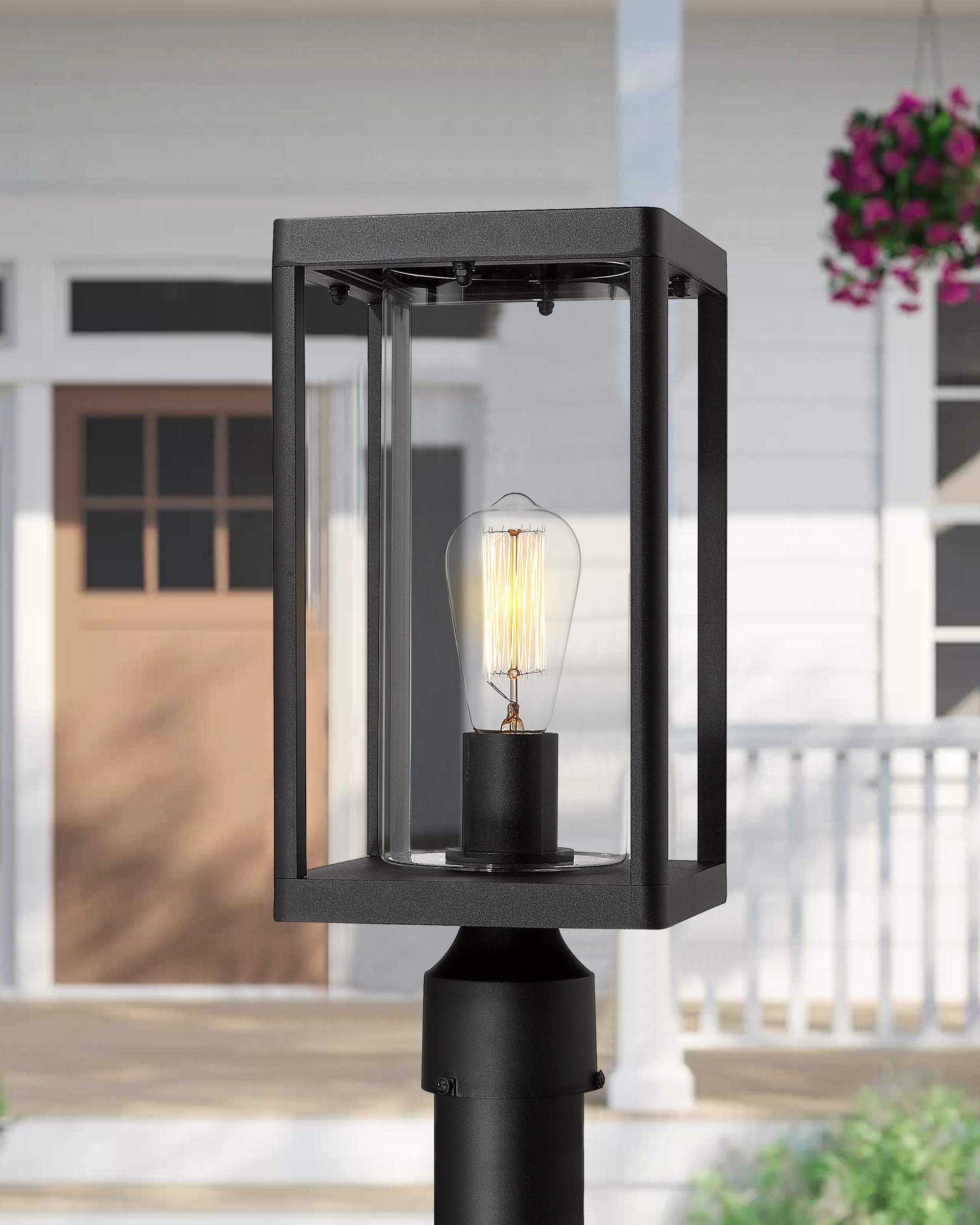 Outdoor Post Lights, 20inch Large Modern Large Exterior Post Lantern Pillar Light