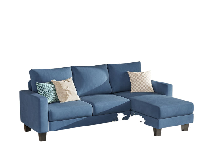 Sofa for Living Room, Couch with Convertible Chaise, 3 Seat L-Shaped Sofas