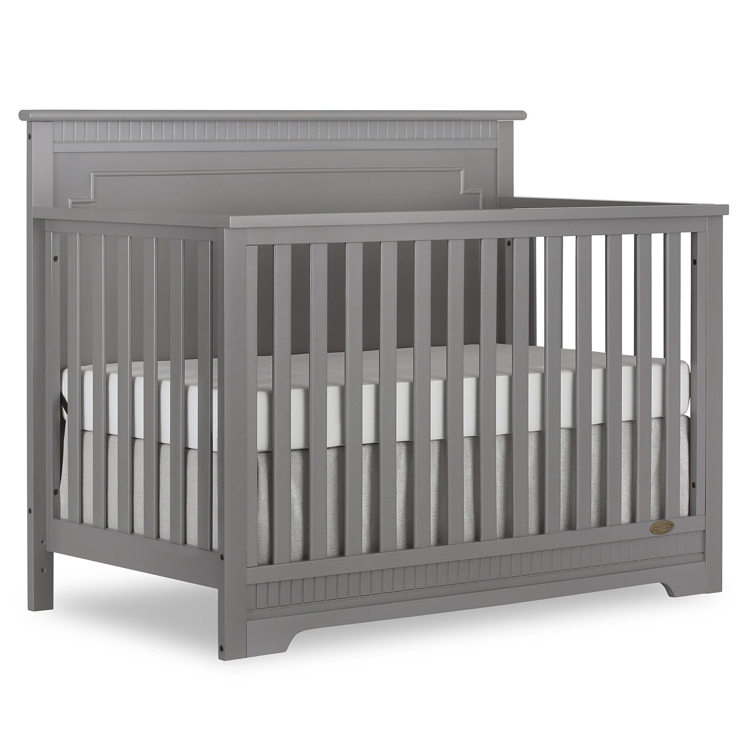 Morgan 5-in-1 Convertible Crib in Storm Grey, Greenguard Gold Certified