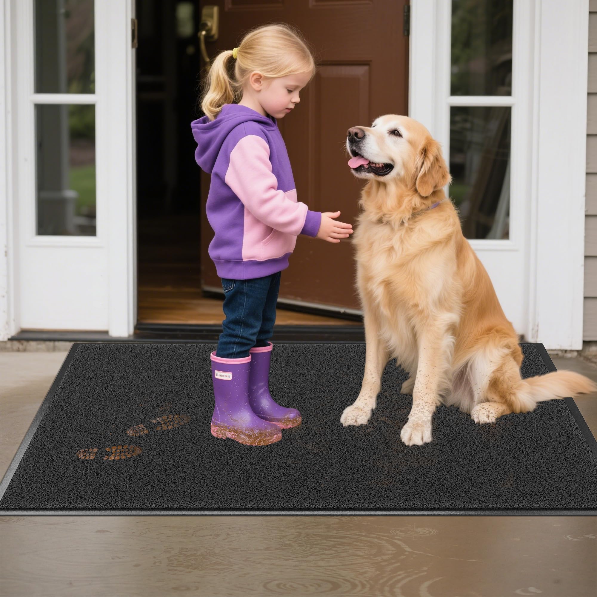 Front Door Mat Outside Entrance, 72" x 36" Doormat Outdoor Indoor Entrance
