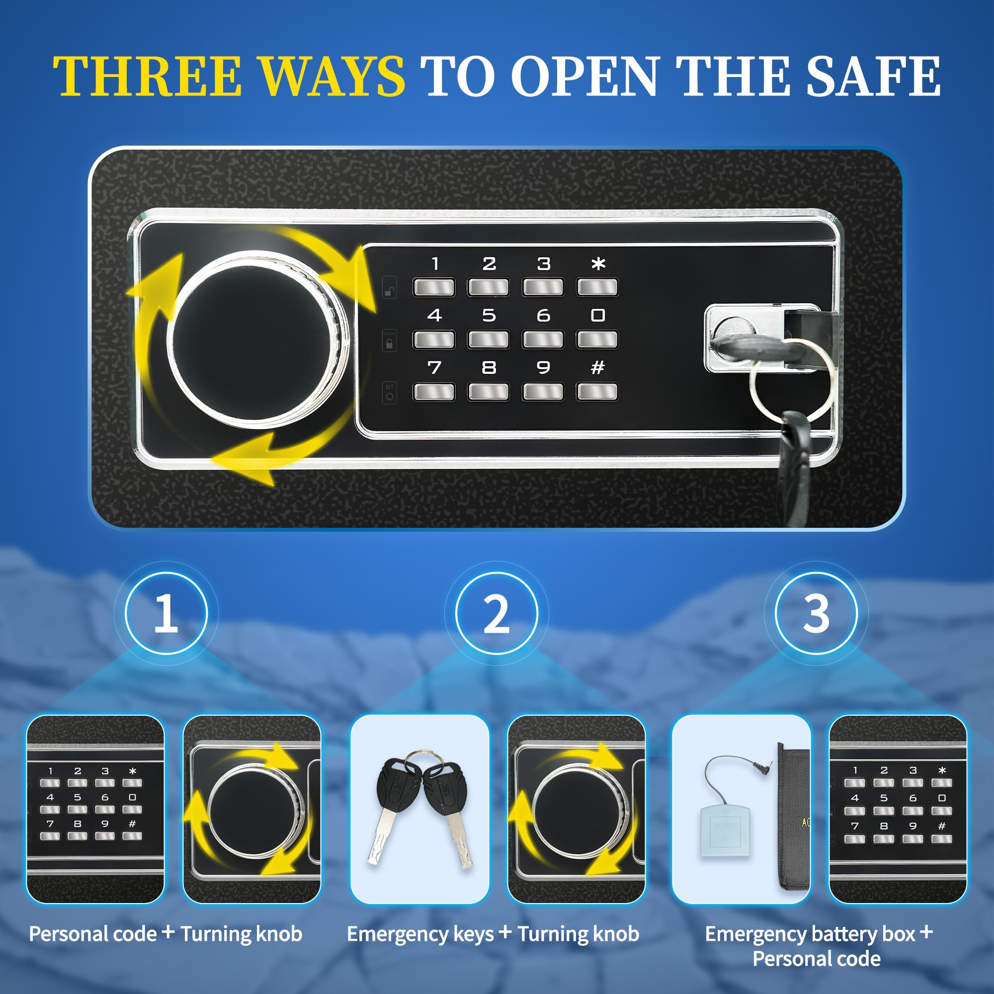 4 Cuft Drop Safe Box for Business, Depository Safe with Drop Slot, Anti-Theft Money Safe with Digital Lock & Key, 2-in-1 Drop Slot Safes for Home Business Use, Cash Document Jewelry Storage (4 CU FT)